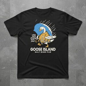 Funny Goose Drinking Beer T-Shirt – Vintage Pub Style Graphic Tee